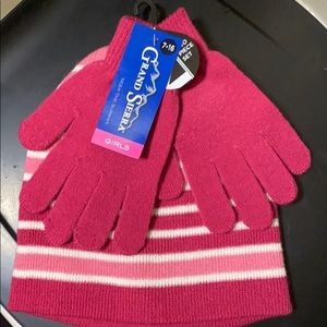 New Grand sierra two piece hat & glove set